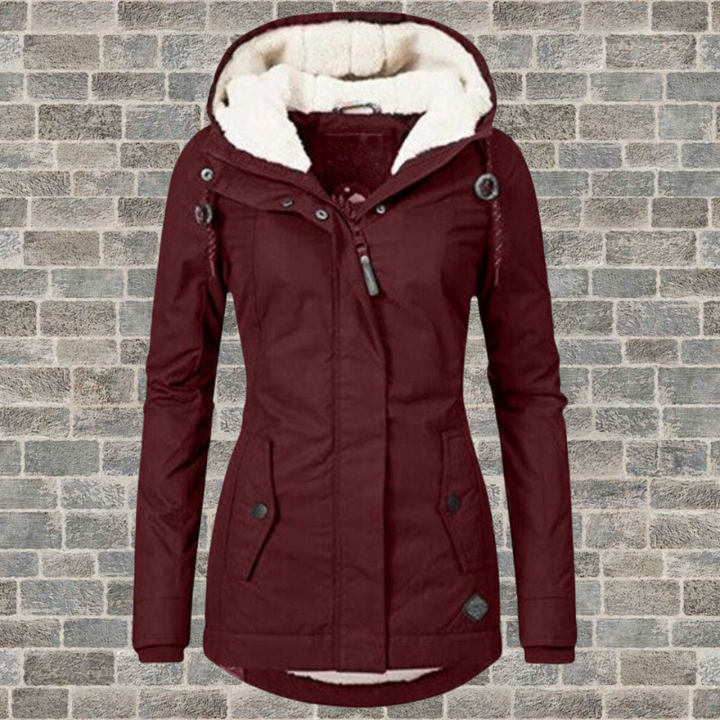 Women’s Long Waterproof Winter Coat with Hood – Warm Insulated Rain Resistant Jacket