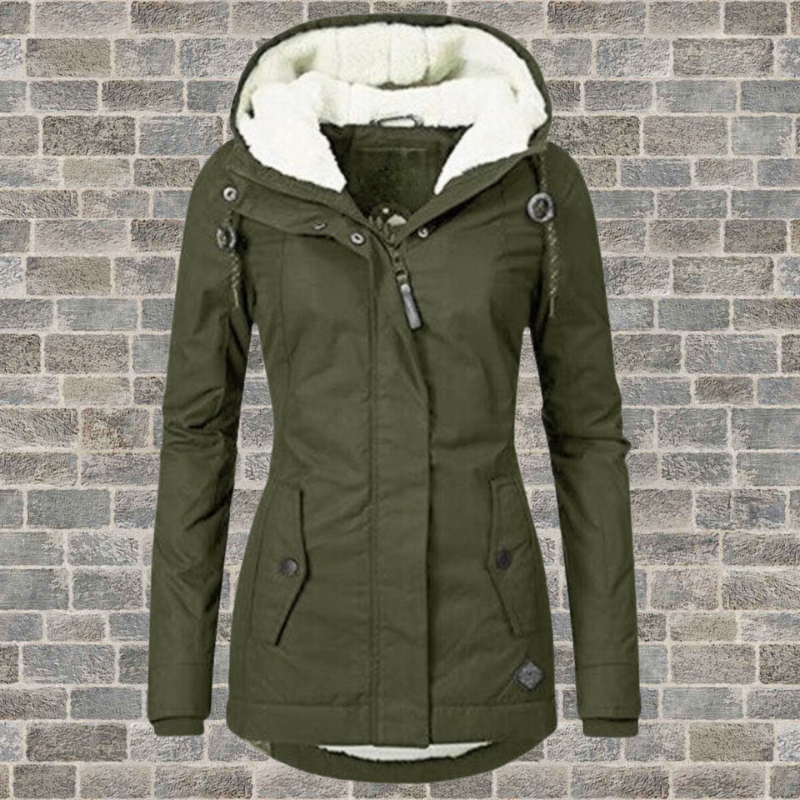Women’s Long Waterproof Winter Coat with Hood – Warm Insulated Rain Resistant Jacket