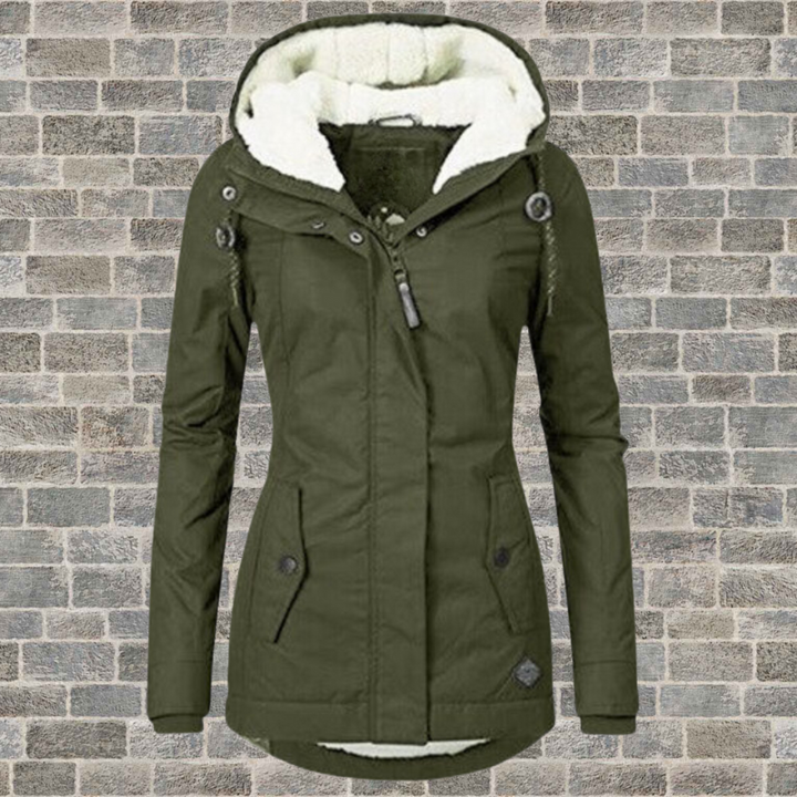 Women’s Long Waterproof Winter Coat with Hood – Warm Insulated Rain Resistant Jacket