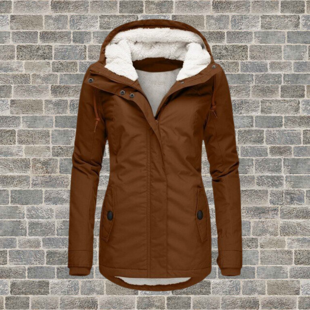 Women’s Long Waterproof Winter Coat with Hood – Warm Insulated Rain Resistant Jacket