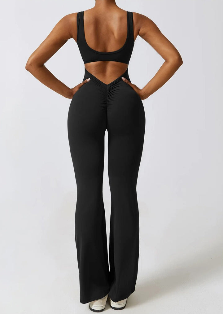 Flare Scrunch Jumpsuit - Siopie