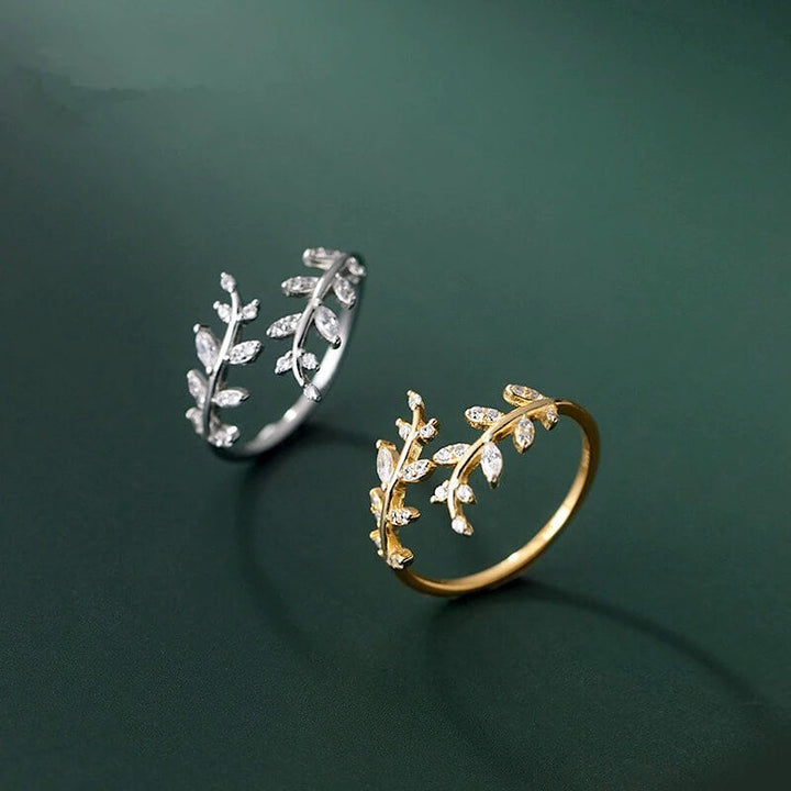 Liora Ring – Elegant 925 Sterling Silver Leaf Design
